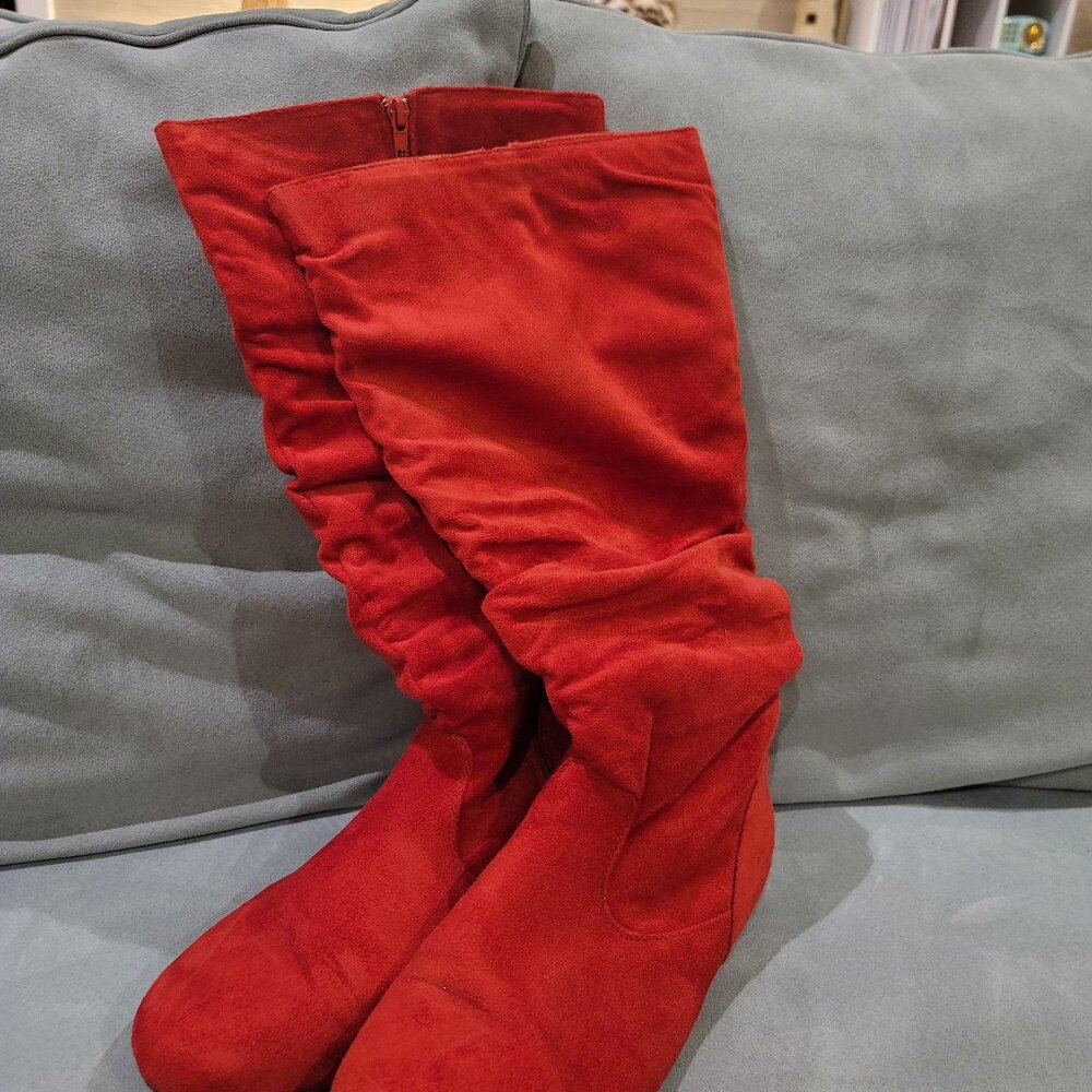 Red boots- flats - Warm, Comfortable And Stylish